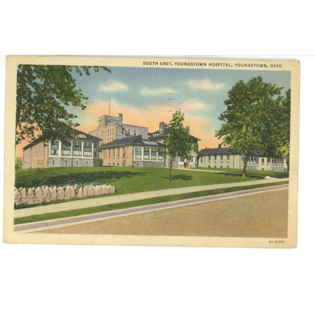 Vintage Postcard Youngstown Ohio South Unit Hospital‎ Building Travel Posted USA